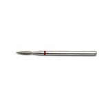 Bit diamant pentru cuticule, flacără, brâu roșu 243-018R