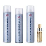 Oferta Black Friday 2025: 3 x Fixativ cu Fixare Puternica - Wella Professionals Performance Extra Strong Hold Hairspray, 500 ml + Ulei Reconstructiv 30 ml