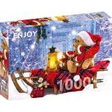 Puzzle 1000: Teddy Bears With Santa Hats