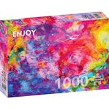 Puzzle 1000: Colorful Abstract Oil Painting