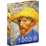 Puzzle 1000: Self-Portrait with a Straw Hat. Vincent Van Gogh