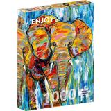 Puzzle 1000: Colorful Elephant