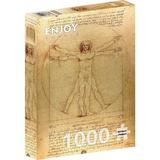 Puzzle 1000: The Vitruvian Man. Leonardo da Vinci
