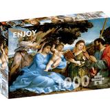 Puzzle 1000: Madonna and Child with Saints Catherine and Thomas. Lorenzo Lotto