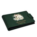 Album foto A5 personalizat, din lemn, Verde, Piksel, GuestBook, Caiet amintiri, Nunta