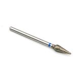 Bit pentru cuticulă diamant, picătură, brâu albastru, 266/040B