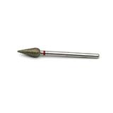 Bit pentru cuticulă diamant, picătură, brâu roșu, 266/050R