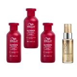 Oferta Black Friday 2025: 3 x Sampon Reparator cu AHA & Omega 9 pentru Par Deteriorat Pasul 1 - Wella Professionals Ultimate Repair Shampoo, 250 ml + Ulei Reconstructiv, 30 ml