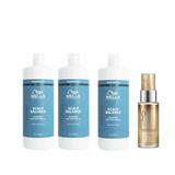 Oferta Black Friday 2025: 3 x Sampon pentru Curatare Profunda pentru Scalp Gras - Wella Professionals Invigo Scalp Balance Deep Cleansing, 1000 ml + Ulei Reconstructiv 30 ml