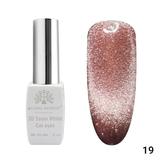 Oja semipermanenta, Snow White, 3D Cat Eye, Global Fashion 8ml, 19 (Fara Top)