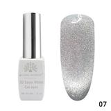Oja semipermanenta, Snow White, 3D Cat Eye, Global Fashion 8ml, 07 (Fara Tpo)