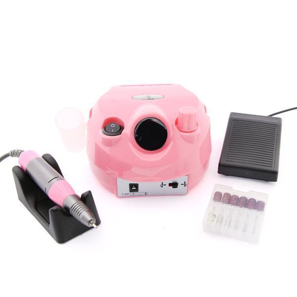 Pilă electrică manichiură și pedichiură BEE NAILS, 202D, cu display, 65w, 45000 rpm, roz