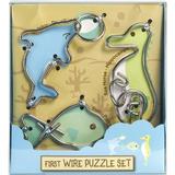 Set 3 puzzle metalice: Animale marine