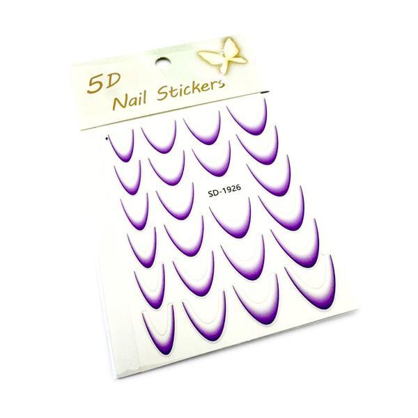 Stiker French interior cu Ombre Nail Stickers 5D, SD-1926