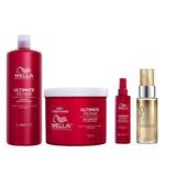 Oferta Black Friday 2025: Wella Professionals Ultimate Repair: Sampon 1000 ml + Balsam 500 ml + Crema Leave-In 140 ml, Ulei Reconstructiv 30 ml