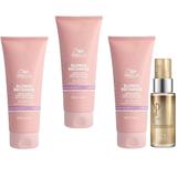 Oferta Black Friday 2025: 3 x Balsam cu Pigment Violet pentru Neutralizarea Tonurilor de Galben - Wella Professionals Invigo Blonde Recharge, 200 ml + Ulei Reconstructiv, 30 ml