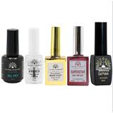 Kit profesional pentru extensia unghiilor (Nail Prep,Primer,Baza,Top,Oja) 65ml