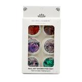 Set 6 decoratiuni, Paiete multicolore pentru unghii