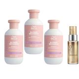 Oferta Black Friday 2025: 3 x Sampon cu Pigment Violet pentru Neutralizarea Tonurilor de Galben - Wella Professionals Invigo Blonde Recharge, 300 ml + Ulei Reconstructiv 30 ml
