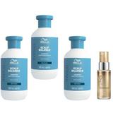 Oferta Black Friday 2025: 3 x Sampon pentru Curatare Profunda pentru Scalp Gras - Wella Professionals Invigo Scalp Balance Deep Cleansing, 300 ml + Ulei Reconstructiv, 30 ml