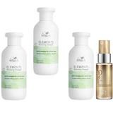 Oferta Black Friday 2025: 3 x Sampon Vegan pentru Toate Tipurile de Par - Wella Professionals Elements Renewing Shampoo, 250 ml + Ulei Reconstructiv, 30 ml