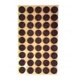 Protectie pasla autoadeziva pentru pardoseala, rotunda D 15 mm, maro, set 45 buc