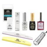 Set Manichiura varianta 2 (Servetele, Cleaner, Ultrabond, Base12 ml, Oja 8 ml, Lanterna, Ulei, Pila )