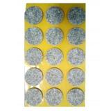 Protectie pasla autoadeziva pentru pardoseala, rotunda D 28 mm, gri, set 15 buc