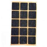 Protectie pasla autoadeziva pentru pardoseala, dreptunghiulara 28 x 28 mm, neagra, set 15 buc