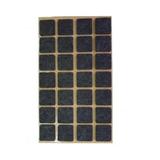 Protectie pasla autoadeziva pentru pardoseala, dreptunghiulara 20 x 20 mm, neagra, set 28 buc