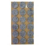 Protectie pasla autoadeziva pentru pardoseala, rotunda D 25 mm, gri, set 18 buc