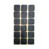 Protectie pasla autoadeziva pentru pardoseala, dreptunghiulara 25 x 25 mm, negru, set 18 buc