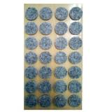 Protectie pasla autoadeziva pentru pardoseala, rotunda D 20 mm, gri, set 28 buc