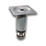 Picior metalic cilindric pentru mobilier H:100 mm, Ø30 mm, finisaj aluminiu