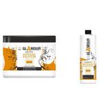Set pentru par degradat, sampon (1000ml) si masca (1000ml) cu proteine cu efect de botox, Glamour 