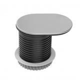 Priza incorporabila in blat Slide, cu o priza Schuko si port incarcare USB tip A+C, finisaj otel inoxidabil