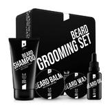 Set cadou ingrijire barbă Angry Beards Jack Saloon & Carl Smooth ( Ulei barba + Balsam + Ceara + Sampon )