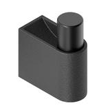 Agatatoare cuier Casey, finisaj negru lava texturat/negru mat, 23x61 mm