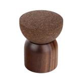 Opritor pentru usa Piece, finisaj nuc/pluta, 48x59 mm