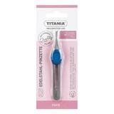 Pensetă pentru gene, sprâncene cu vârf înclinat Titania 1090/60 B
