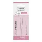 Pensetă pentru gene, sprâncene cu vârf înclinat Titania 1060/B