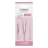 Pensetă gene sprâncene aurită cu vârf înclinat Titania 1060/GB