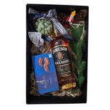 Cos Cadou Premium de Sarbatori- Whisky Jameson, Praline si Glob Festiv - Tinco Boutique
