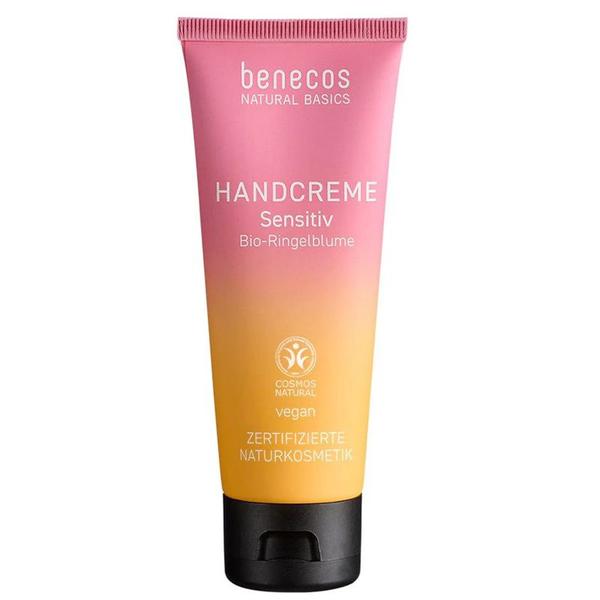 Crema de Maini pentru Piele Sensibila cu Galbenele Bio - Benecos Hand Creme Sensitiv, 75 ml