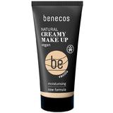 Fond de Ten Bio pentru Ten Foarte Deschis, Formula Vegana - Benecos Natural Creamy Make Up, nuanta Vanilla, 30 ml
