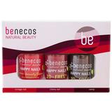 Set 3 Lacuri de Unghii Naturale 20-Free, Vegane – Benecos Classic in Red, 1 pachet