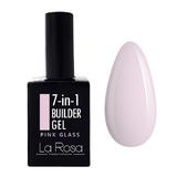 Gel de construcție autonivelantă pentru unghii 7în1 La Rosa Profesionales, pink glass 15 ml