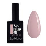 Gel de construcție autonivelantă pentru unghii 7în1 La Rosa Profesionales, dark beige 15 ml