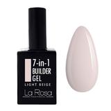 Gel de construcție autonivelantă pentru unghii 7în1 La Rosa Profesionales, light beige 15 ml