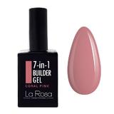 Gel de construcție autonivelantă pentru unghii 7în1 La Rosa Profesionales, coral pink 15 ml